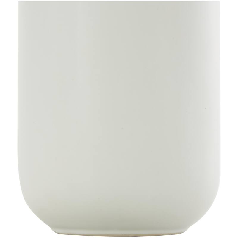 Ceramic Decorative Vase with Abstract Gold Melting Drips - White - CosmoLiving by Cosmopolitan