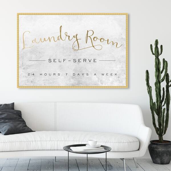 Shop Oliver Gal Laundry Room Typography And Quotes Framed Wall Art Prints Family Quotes And Sayings Gold White Overstock 31287604
