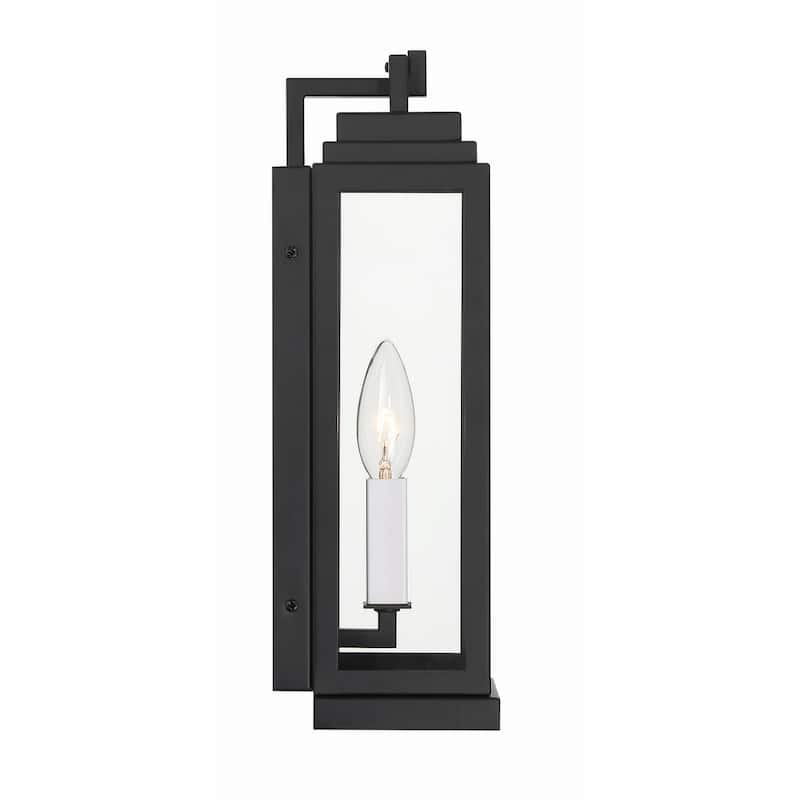 Aspen 1 Light Matte Black Outdoor Sconce - 5"W x 14"H x 4.5"D