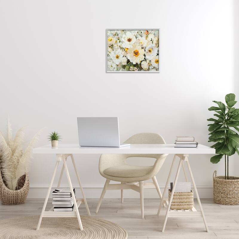 Stupell Porcelain Flowers Bundle Framed Giclee Art Design By Franklyn Gregory