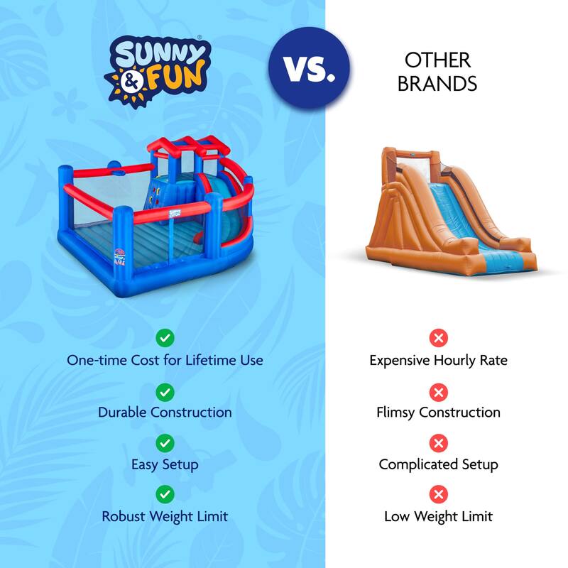 Sunny & Fun Inflatable Hoop N’ Slide Park