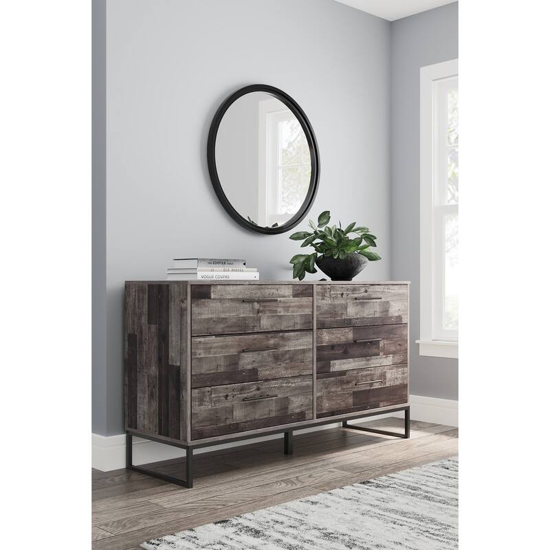 Signature Design by Ashley Neilsville Multi Gray 6 Drawer Dresser