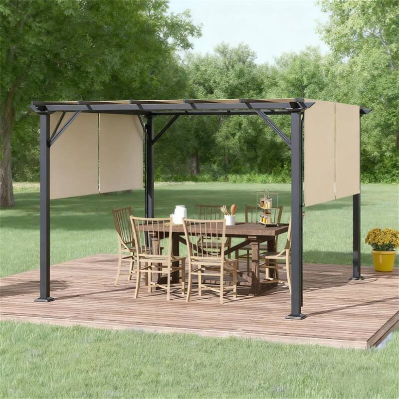 12' x 10' Pergola Canopy Patio Metal Shelter