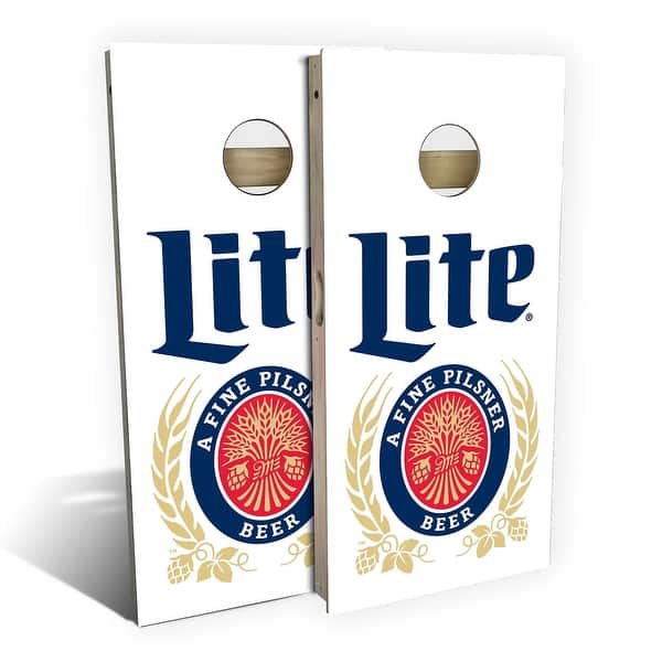 slide 2 of 9, Miller Lite Original Outdoor Cornhole Board Set