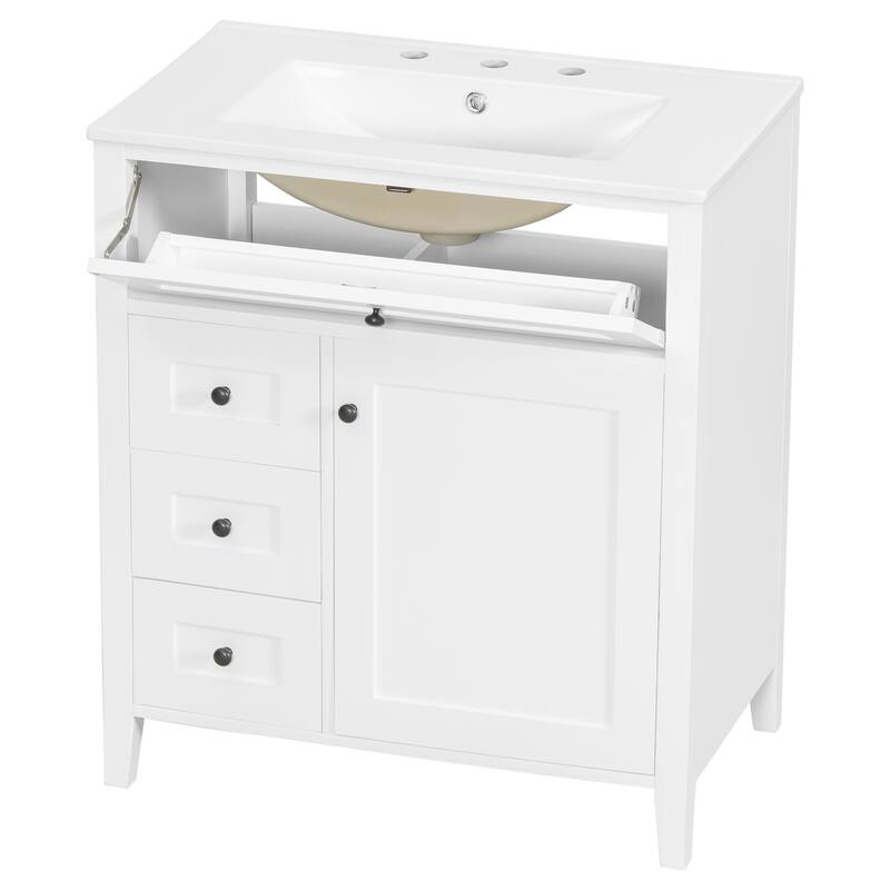 GDFStudio - Oliver Harrington Modern Freestanding Bathroom Vanity with Efficient Storage