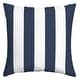 preview thumbnail 11 of 17, ARDEN Outdoor 16 x 16 in. Square Pillow 16" W x 16" D - Sapphire Cabana Stripe