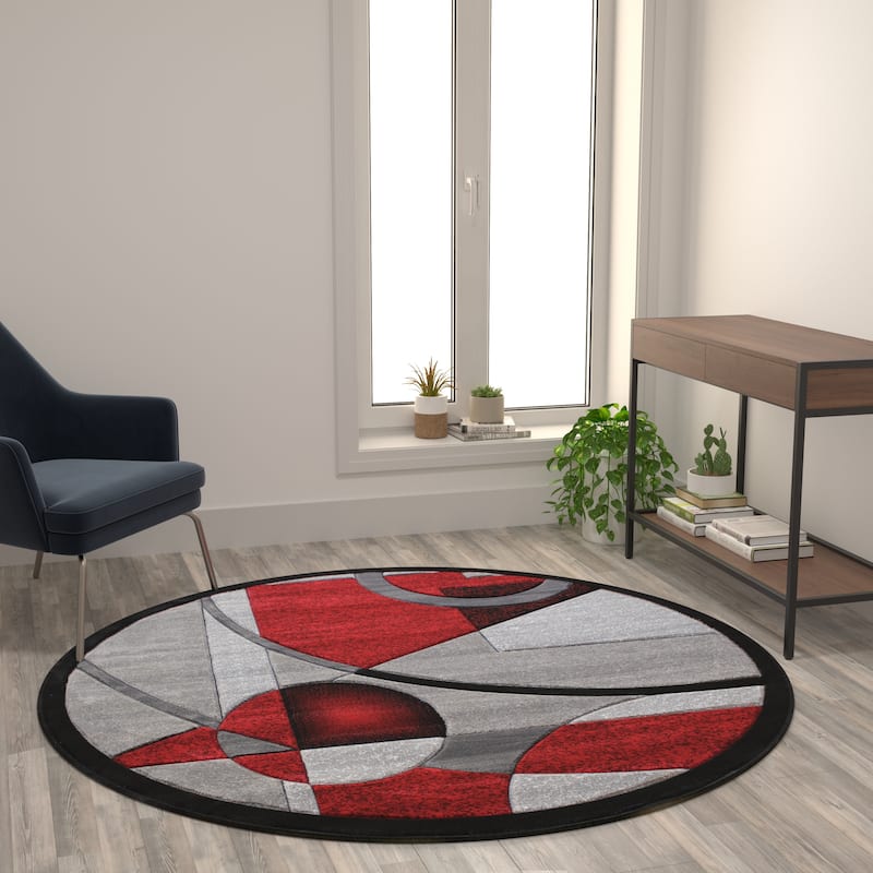 Modern Geometric Abstract Area Rug