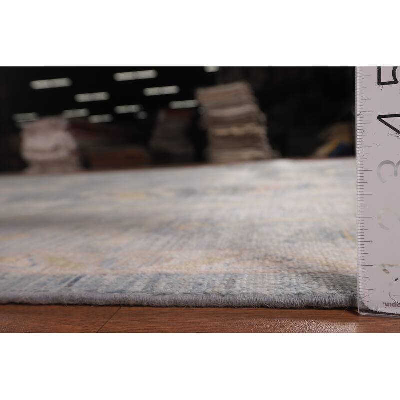 Grays & Blues Oushak Vegetable Dye Area Rug Handmade Wool Carpet - 9'2"x 12'0"