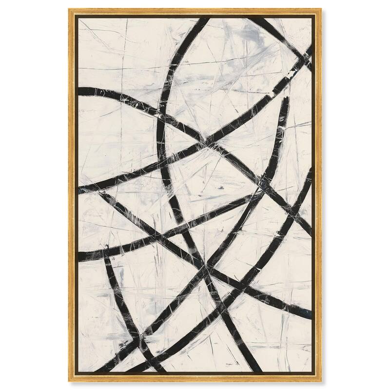 Intersecting Lines I Canvas by Art Remedy - Gold - 36" x 54"
