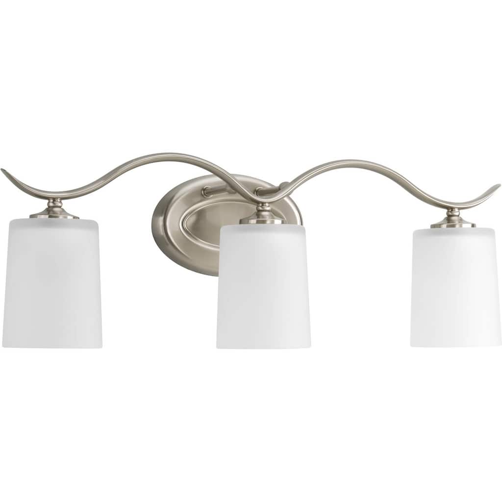 Inspire Collection 3-light Brushed Nickel Bath Light - 22.375"W 8.1875"H