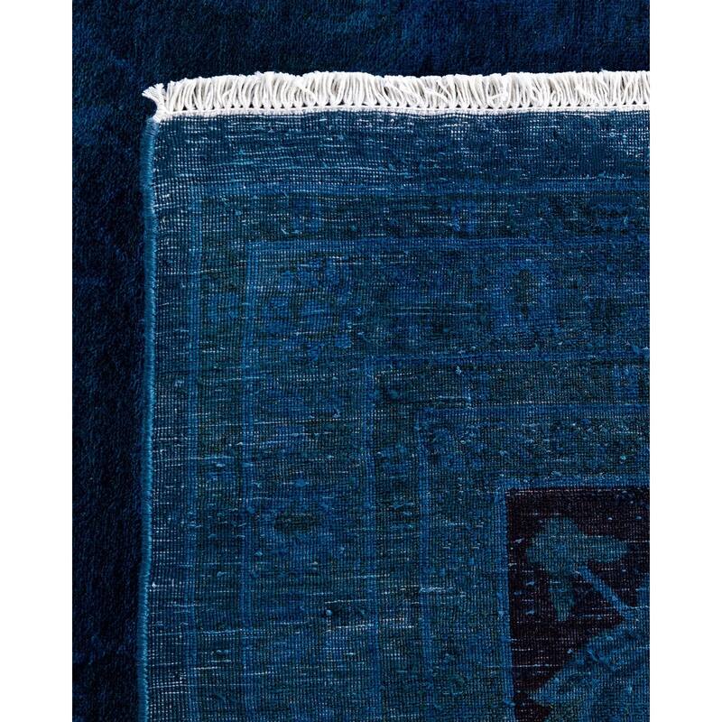 Fine Vibrance One-of-a-Kind Hand-Knotted Area Rug - Blue, 11' 10" x 17' 9" - 11' 10" x 17' 9"