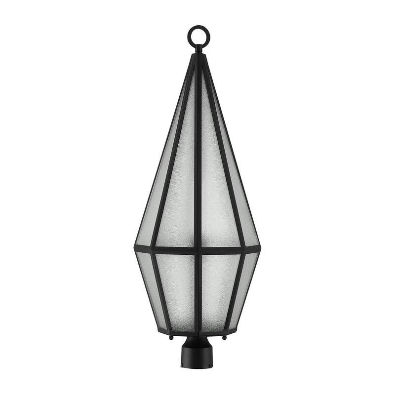 Peninsula 1-Light Outdoor Post Lantern in Matte Black - Matte Black