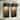 2 Pack Black Modern Integrated LED Outdoor Wall Light Lantern Sconce - 2 Pack