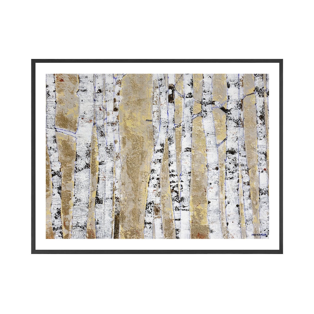 October Birch Grove Framed Print Wall Art by Norman Wyatt Jr.