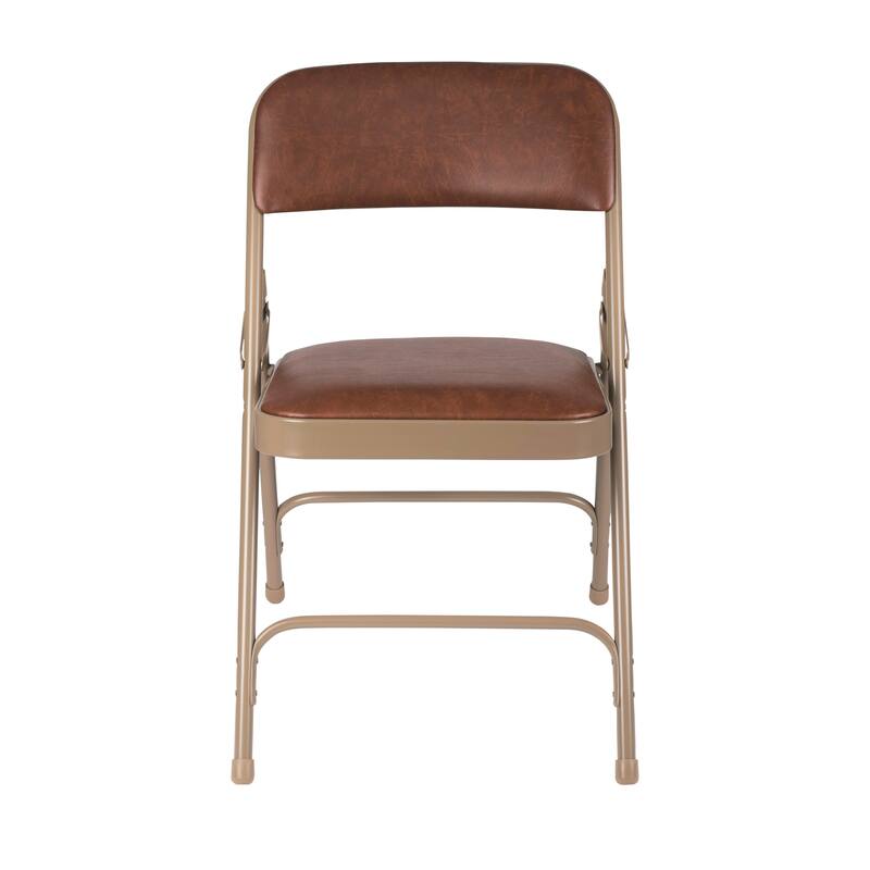 4 Pack Hampden Furnishings Bernadine Collection Vinyl Padded Folding Chair