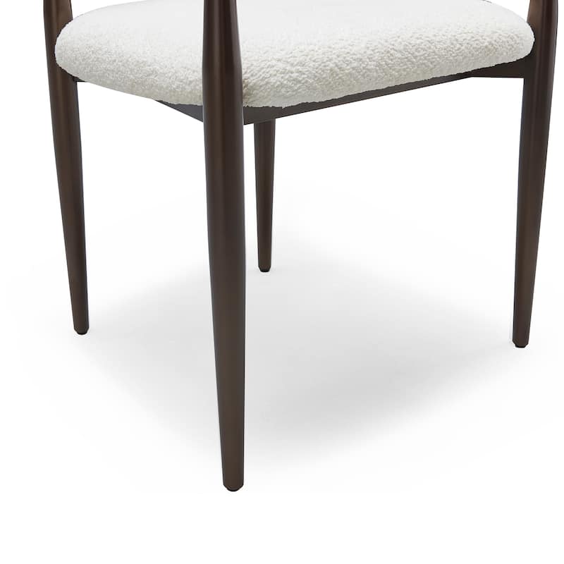 Modern Industrial Elmore Upholstered Dining Chairs (Set of 2) with Iron Frame by Christopher Knight Home