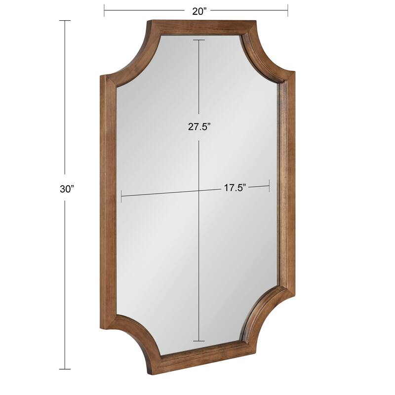 Kate and Laurel Hogan Scalloped Wood Framed Mirror