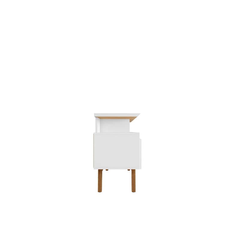 Yonkers Mid Century Modern Wood . Media Console Cabinet