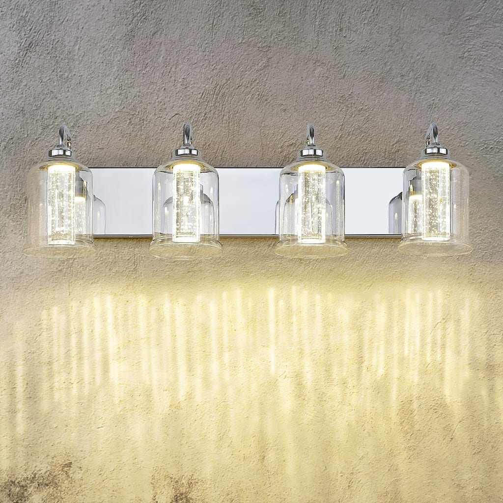 4-Light LED Vanity Light with 3 Colors Modes (3000K/4000K/5000K)