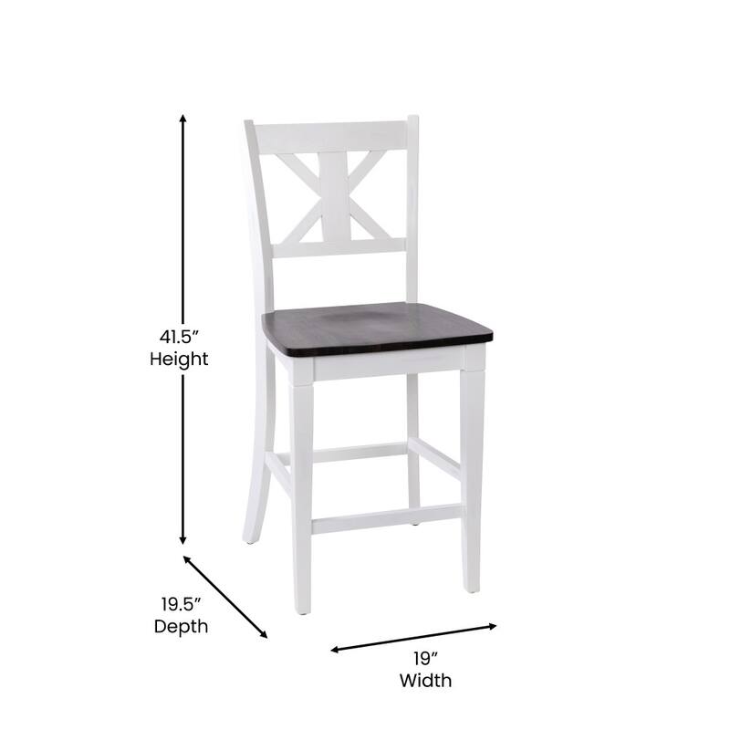 Modern Farmhouse Wooden Counter Stools