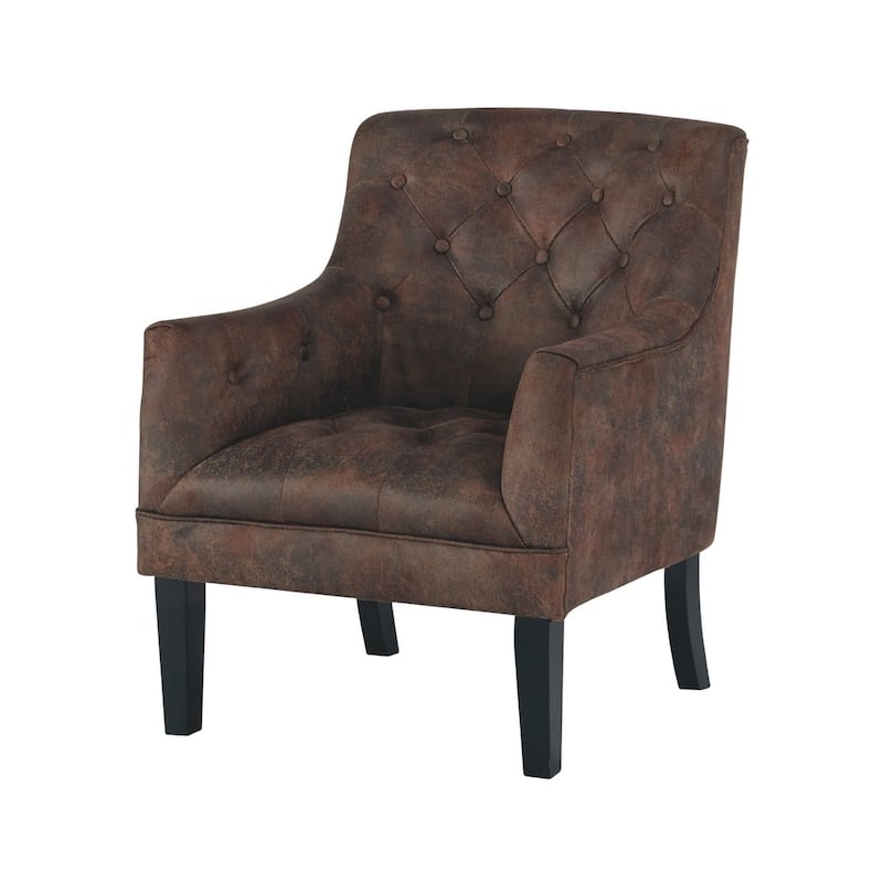Drakelle Traditional Faux Leather Accent Chair