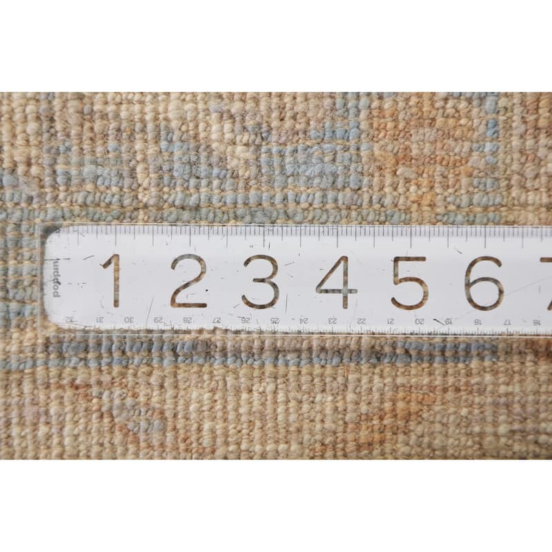Hand Knotted Oriental 100% Wool Carpet Transitional All-Over Greys & Charcoal Oushak Area Rug - 11' 8'' X 9' 0''
