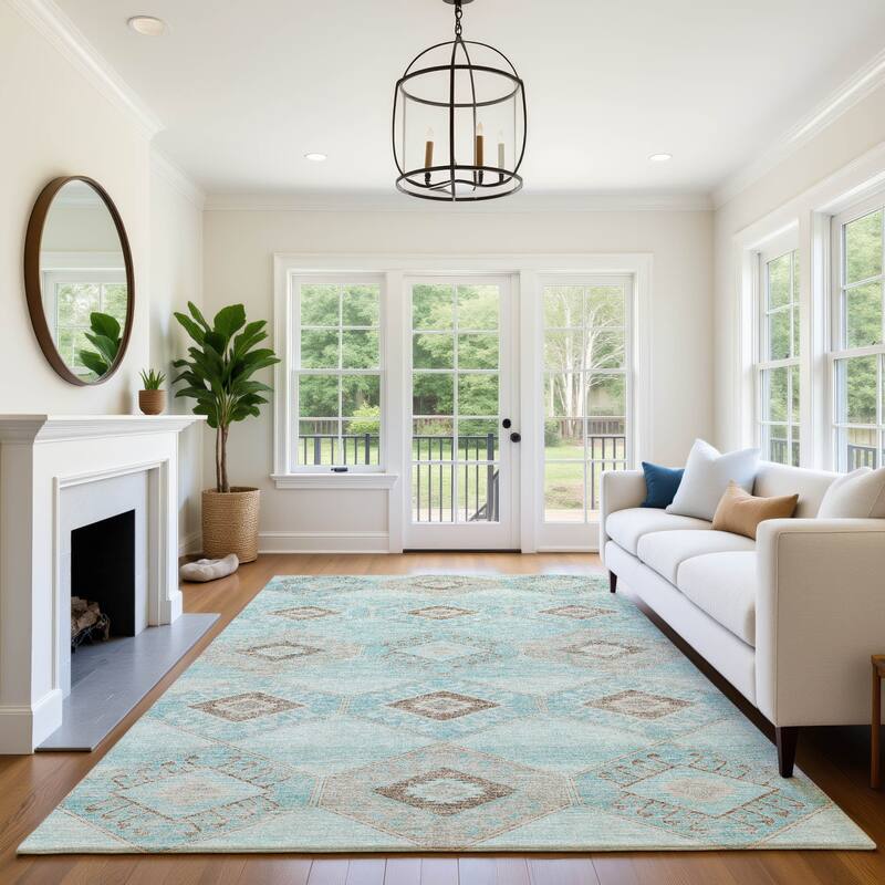 Premium Washable Super Soft Modern Global Mayfield Rug