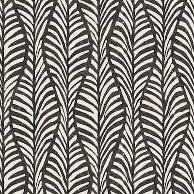 Block Print Leaves Removable Peel and Stick Wallpaper - 28 sq. ft.