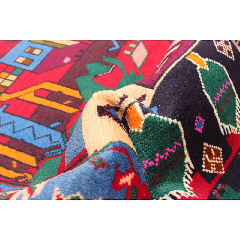 ECARPETGALLERY Hand-knotted Teimani Red Wool Rug - 2'9 x 4'5