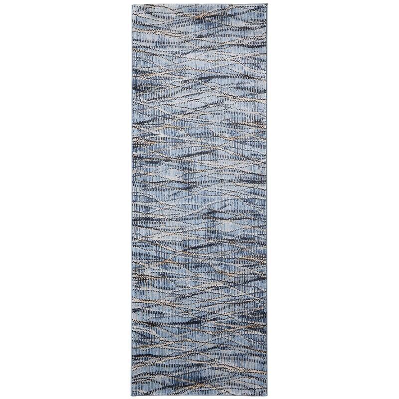 HomeRoots Abstract Casual Runner Area Rug - 87.00 in. x 30.00 in. x 0.47 in.
