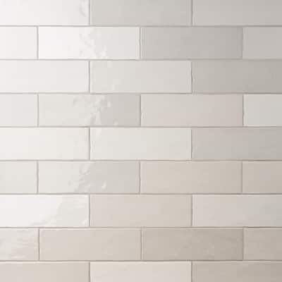 The Tile Life Zellige 2.5x8 Blanco Glossy Ceramic Subway Wall Tile