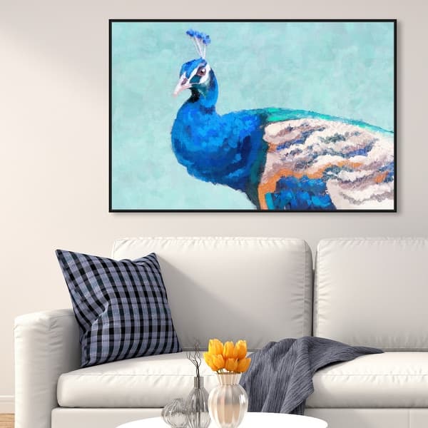 Peacock Oil Painting 5 Pieces Canvas Wall Art, Large Framed Canvas Wall Art,  Extra Large Framed 5 Panel Canvas Wall Art, Wrapped Gallery Art 