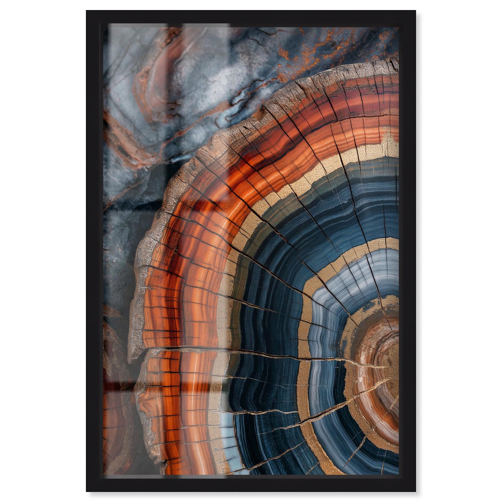 Earth's Core IV Coastal Wall Art Shadowbox Print by Art Remedy