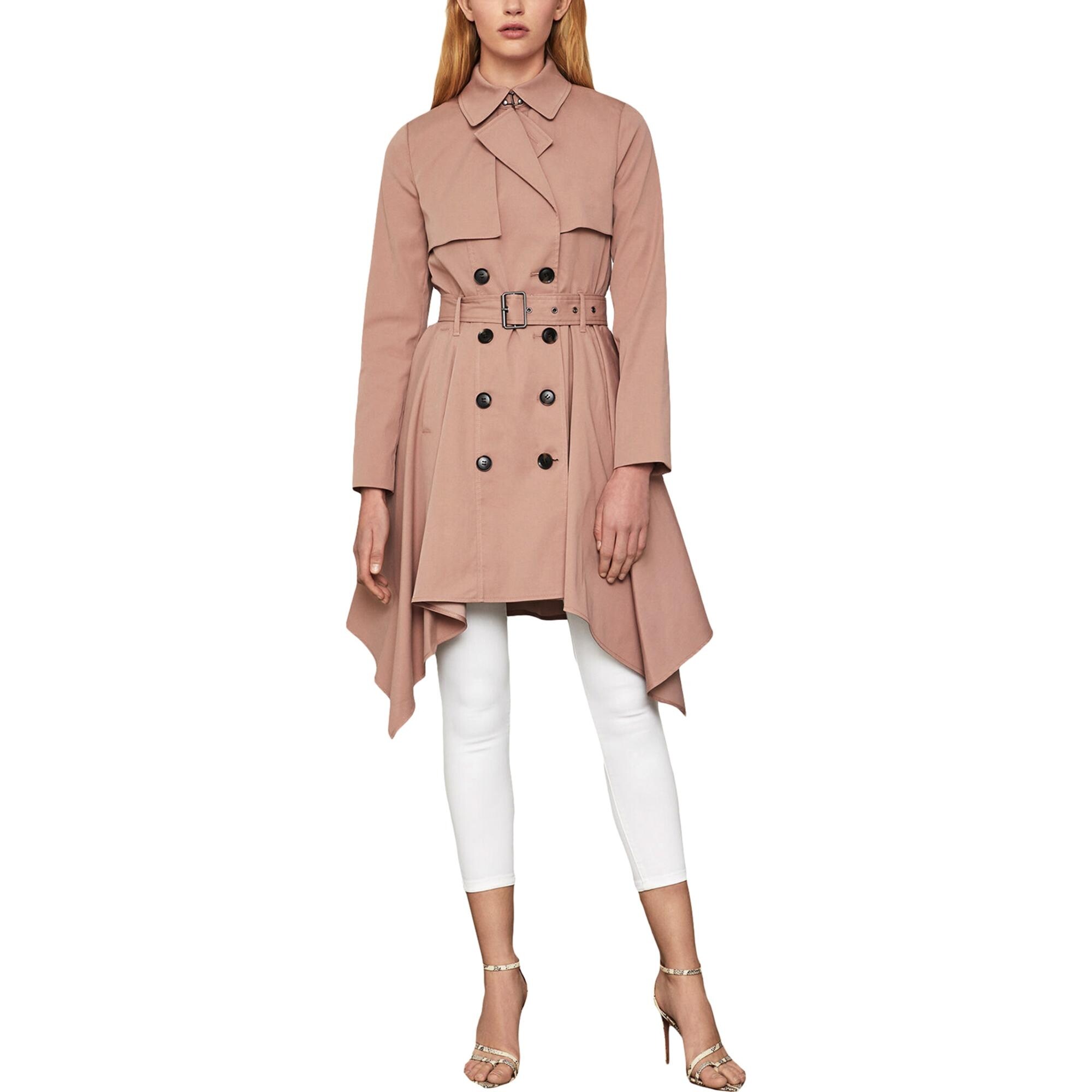 bcbg belted wrap coat
