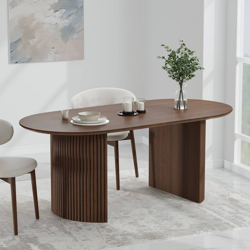 67" Nordic Style Oval Dining Table - for 6 People