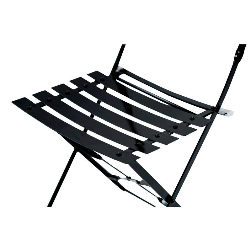 Folding Outdoor Patio Chair Set - 32" - Set of 2 - Black