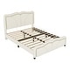 preview thumbnail 6 of 15, Full Size Upholstered Platform Bed with Curve Shaped and Height-adjustbale Headboard,LED Light Strips