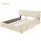 preview thumbnail 8 of 34, Upholstered Platform Bed with Lateral Storage Compartments and Thick Fabric,Velvet