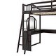 preview thumbnail 24 of 25, Elegant Full Wooden Loft Bed with U-shaped Desk, Storage Compartments and Tri-fold Mirror, Efficient Workspace, Space-saving
