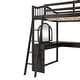 preview thumbnail 54 of 52, Wooden Full Loft Bed with U-shaped Desk,Storage Compartments and Tri-fold Mirror