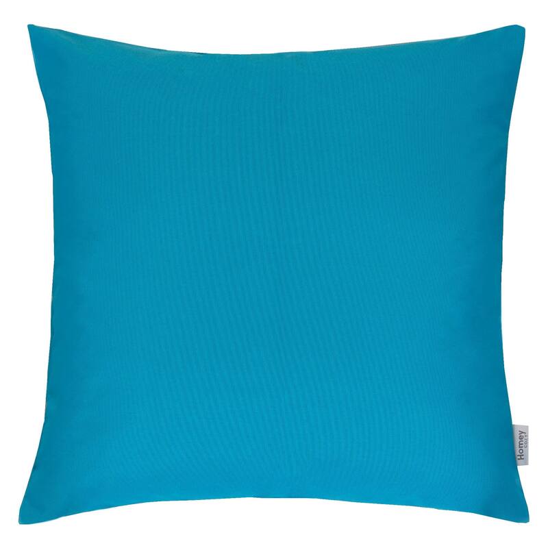 Outdoor Indoor Throw Pillow Weather Resistant Solarium Polyester 20x20 Inches - Aqua
