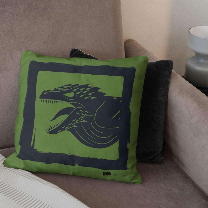 Warner Brothers Game of Thrones Year of the Dragon Green Dragon 18 Inch Throw Pillow