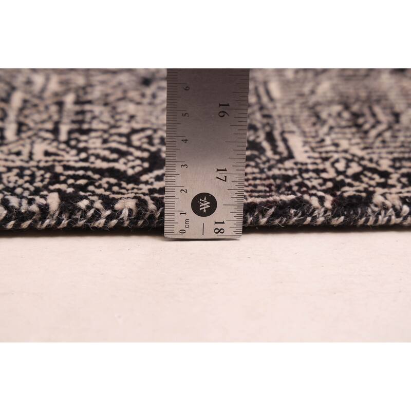 ECARPETGALLERY Hand-knotted Heritage Black Wool Rug - 2'7 x 22'0