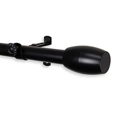Tension Rod for Curtains, Adjustable Window Rod, Home Decor, Black Finish, Easy Install - 48