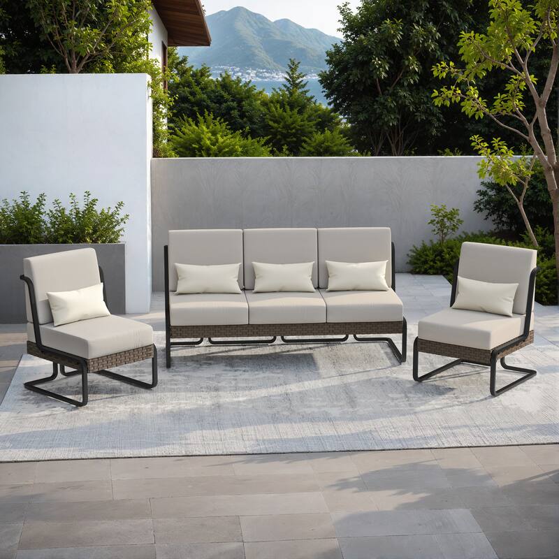 Corvus Akrotiri 3-piece Outdoor Conversation Seating Set