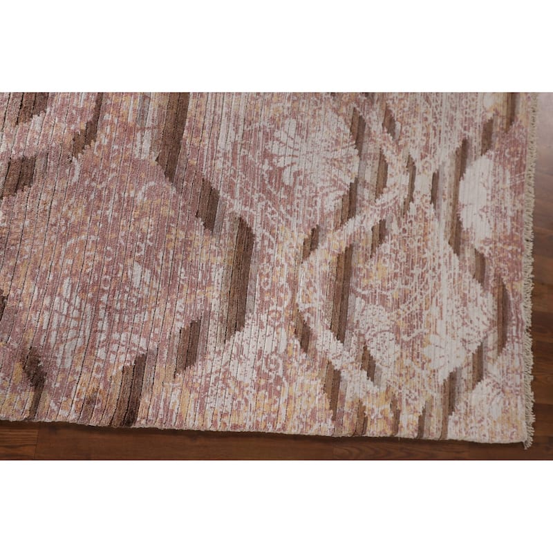 Abstract Modern Rug Hand-Knotted Wool Carpet - 3'10"x 6'0"