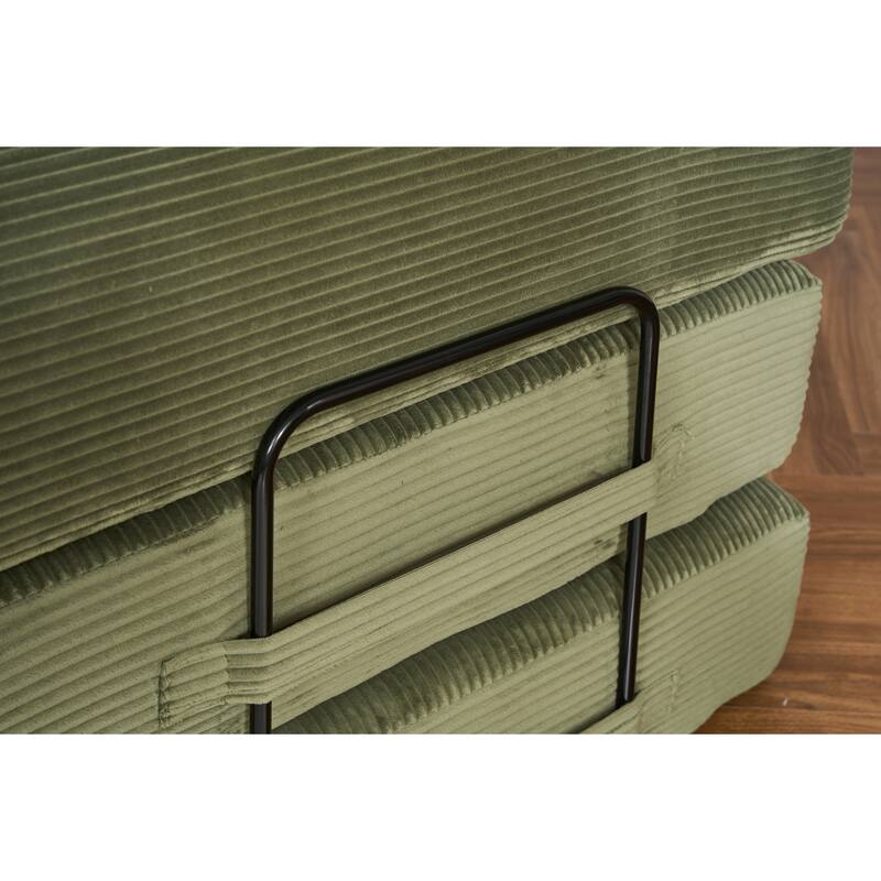 Convertible Sleeper Sofa Bed with Pillow, Modern Corduroy Folding Mattress Couch, Floor Sofa Lounge for Compact Spaces