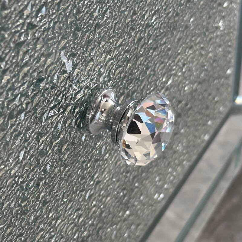 Roomfitters 60" Mirrored TV Stand for 65" TVs, Modern Entertainment Center with Crushed Diamond Glass Doors, Silver