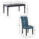 preview thumbnail 9 of 29, Roundhill Furniture Leviton 7-pc Dark-wash Wood Dining Set
