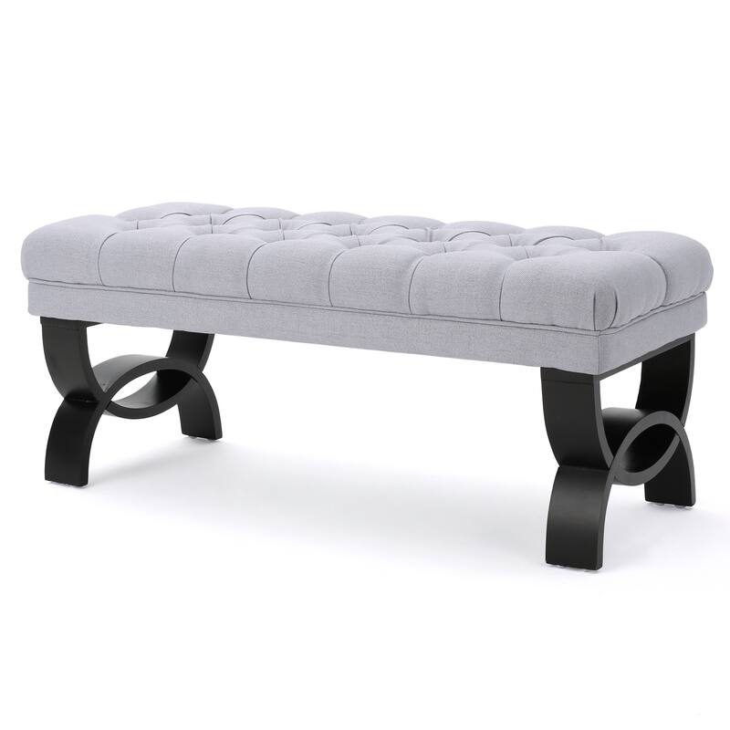 Scarlette Tufted Fabric Ottoman Bench by Christopher Knight Home - 41.00" L x 17.25" W x 16.75" H